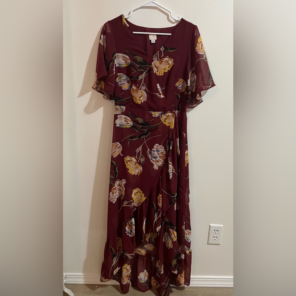 a new day multicolored wrap ruffled sundress
